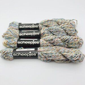 Scheepjes Yarn Lot of 4 Pastel Variegated Cotton Viscose Made in Holland New